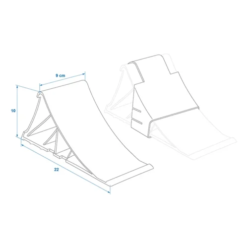 Stevige zwarte kunststof wielkeg voor caravan of camper gemonteerd in de bijbehorende kunststof houder-03