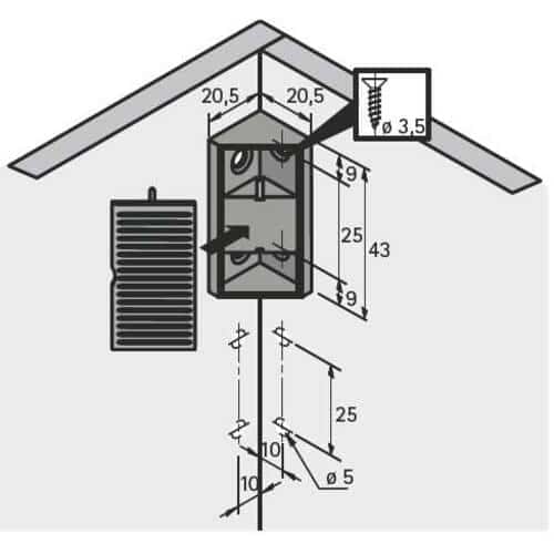 Hoekverbinder met afdekplaatje