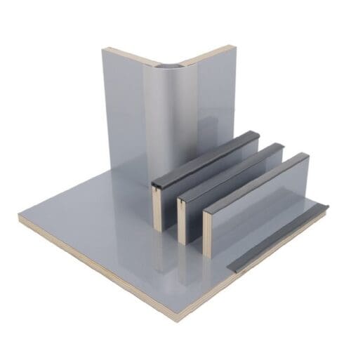 Lichtgewicht meubelplaat met mat-grijze HPL Titan coating voor de bouw van campermeubels.