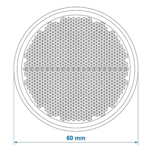 Reflector zelfklevend 60mm rond geel/oranje