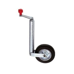 Origineel AL-KO neuswiel 48mm met volrubber wiel op stalen velg voor caravans en aanhangers.