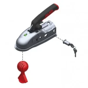 AL-KO steekslot cilinderslot met twee sleutels en een rode Safety Ball voor AK161 en AK270 koppelingen.