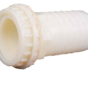 Rechte witte kunststof tankdoorvoer 40mm met grote contramoer voor de vulslang van een camperwatertank-gobanna-01