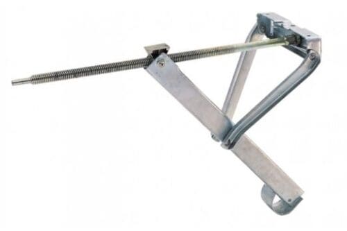 Volbadverzinkte AL-KO Compact uitdraaisteun 800 kg kort voor stabiele montage onder een caravan of aanhanger.