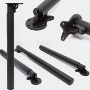 CA175-Tafelpoot Zwart-70-110cm inklapbaar-Gobanna CA175-Tafelpoot-Zwart-70-110cm-inklapbaar-Gobanna