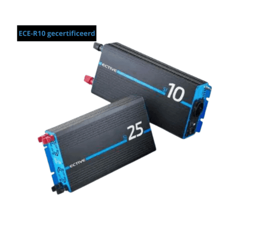 Ective SI zuivere sinus omvormer 12V naar 230V in blauw-zwarte aluminium behuizing voor camper en boot. | Gobanna