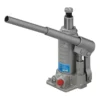 Compacte hydraulische stalen potkrik met een hefcapaciteit tot 2 ton, TüV/GS-gekeurd, voor het veilig liften van caravans en campers.