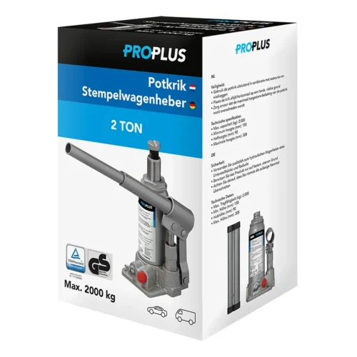 Hydraulische Potkrik - 2 Ton - voor Caravan en Camper - Proplus