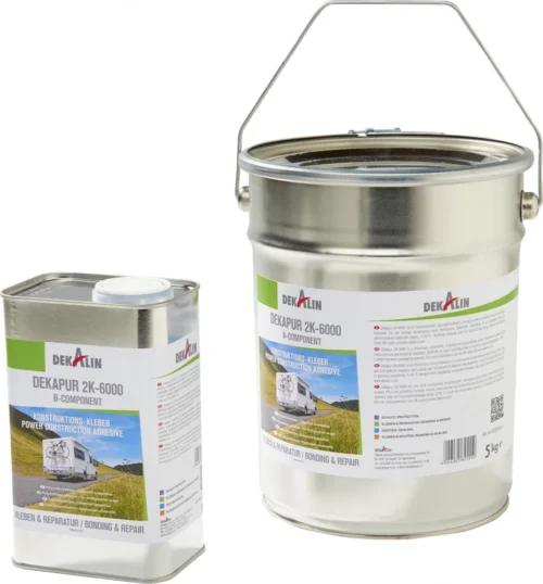 dekalin-dekalin-dekapur-2k-6000-ab-comp-585kg Dekapur 2-K 6000 - Zeer sterke lijm voor caravan wanden & daken - 2 componenten set A (1KG) en B (5KG)